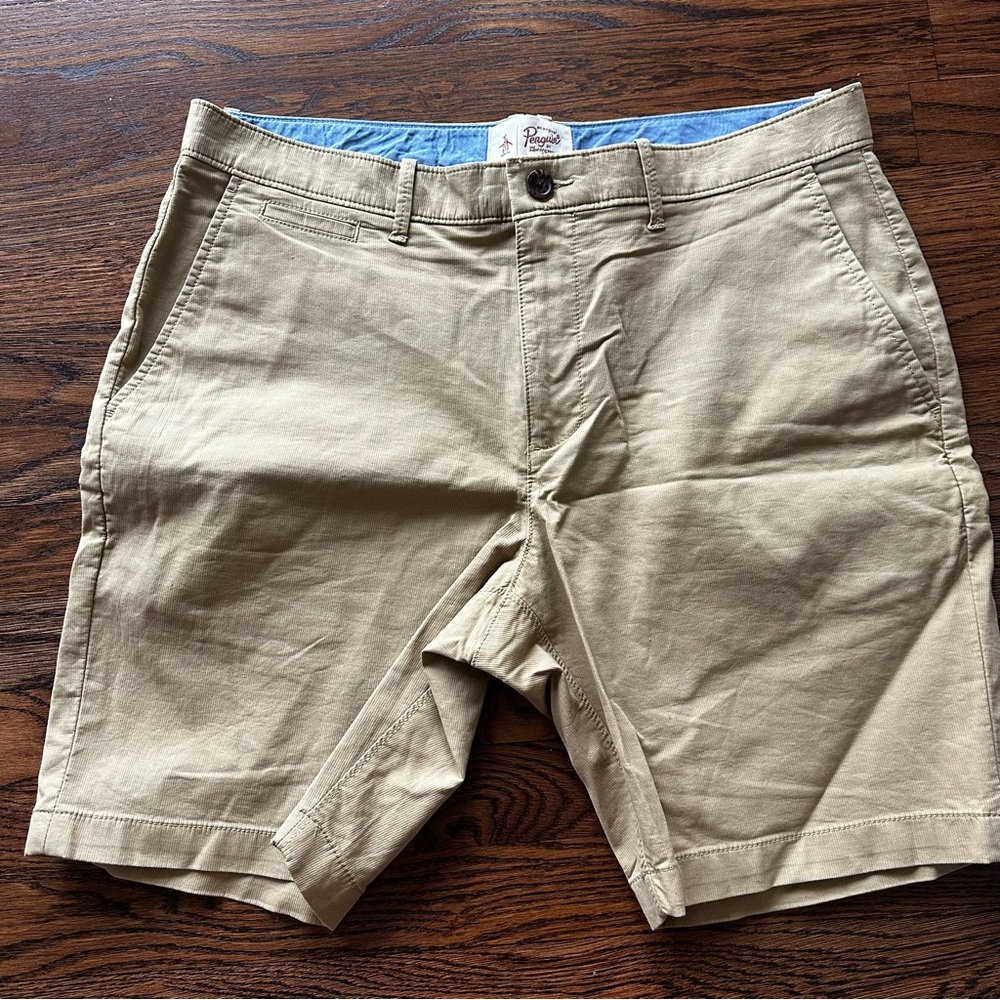 Penguin Khaki Cotton Twill Shorts - Picture 2 of 15